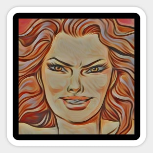 oil painting beautiful woman Sticker